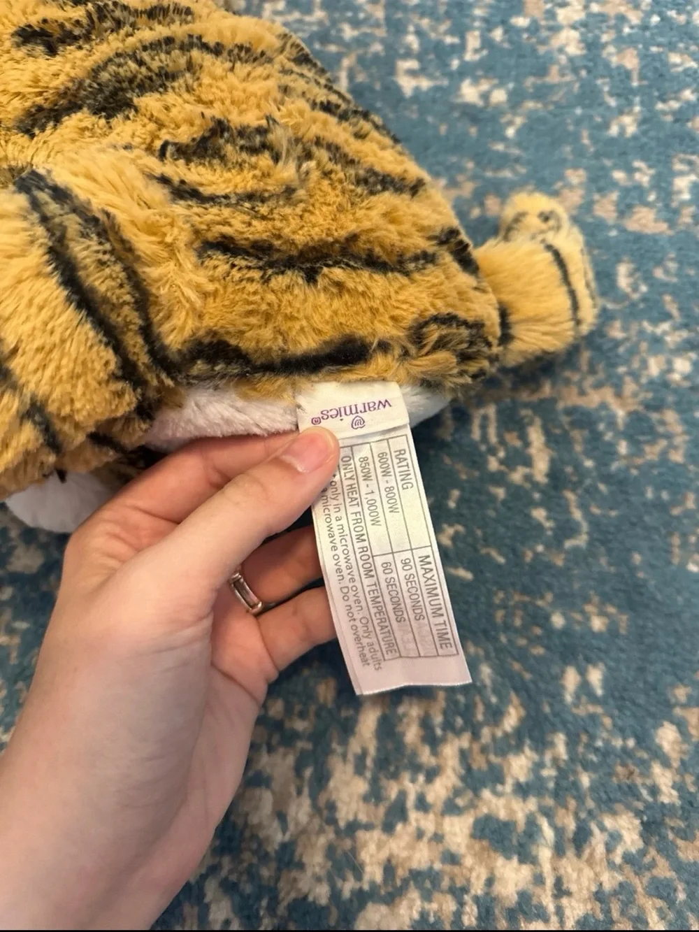 Plush Tiger Cuddly Toy - Soft Orange & White